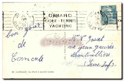 Cancale — Port przy pełni — wydawca C.A.P. n°98 — Rewers