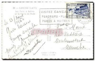 Cancal (Ille-et-Vilaine) — Os Parques de Ostras e a Ponta do Hock — Edições Gaby — Verso