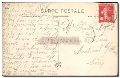 Cancale - Dolna część ulicy Port — A. Lainé, wydawca, nr 220 — Rewers