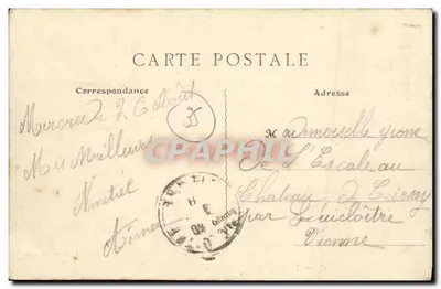 Cancale (I.-et-V.) — O Castelo de Barbe-Brulée e a Costa — J. Sorel, editor, Rennes — Verso