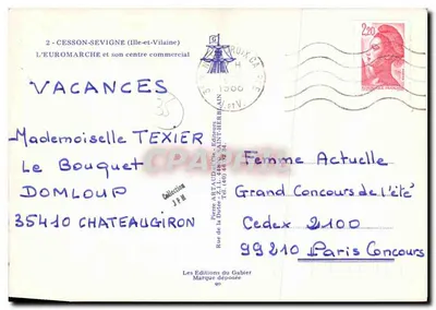 Cesson-Sévigné — centro comercial e locais — Éditions du Gabier — Verso