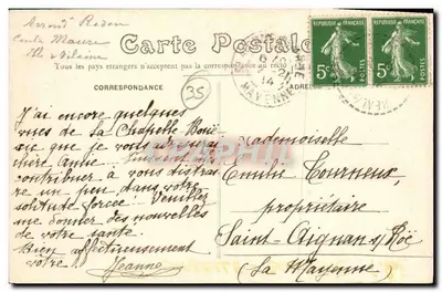 La Chapelle-Bouëxic (Ille-et-Vilaine) — De Aankomsten — Kasteel van de Marquis de Henon — Avenue du Château — Uitgever Mary-Rousselière, Rennes — Achterkant