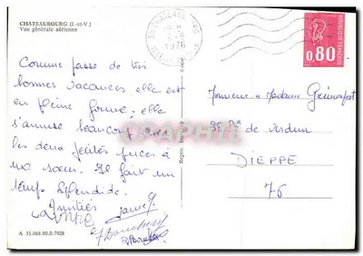 Châteaubourg (Ille-et-Vire) — Widok ogólny z lotu — Drukarnia A. 35.068.00.7928 — Rewers