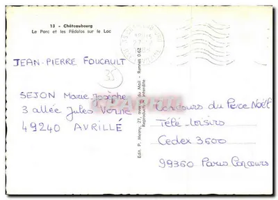 Châteaubourg — Park i pedalo na jeziorze — Loïc — Rewers