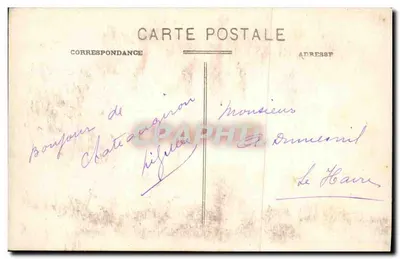 Zamek feudalny w Châteaugiron (Il-et-V.) — wydawca Gannier & Cie, n°26 — Rewers