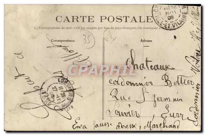 Châteaugiron (Il-et-V.) — Dziedziniec Honoru — Wydawca: E. Nary, Havrechère — Rewers