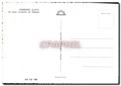 Combourg (Il.-et-V.) — En avion au-dessus du Château — Editions Couleures Naturelles — Rewers