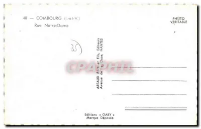 Widok głównej ulicy w Combourg — wydawca Gaby — Rewers