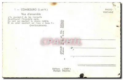 Combourg (Il.-et-V.) — Visão geral — Edições Gaby — Verso
