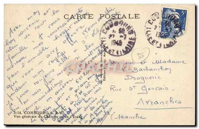 Zamek Combourg — ogólny widok z jeziorem — Wydawnictwo Panny & A.V. n°3134 — Rewers