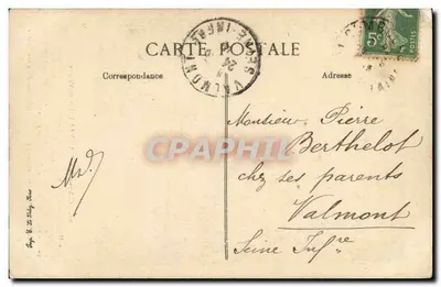 Zamek COMBOURG (Ille-et-Vilaine) — Grawitura wyciągnięta z Biblioteki — wydawca B.D. — Rewers