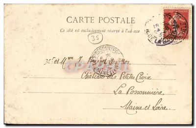 Zamek Combourg — Bretania (Kolekcja E. Hamonic) — n°351 — Rewers