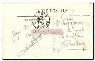 Combourg (I.-et-V.) — L'Étang du Moulin e o Castelo onde Châteaubriand passou parte de sua infância — J. Sorel, Editor, Rennes — Verso