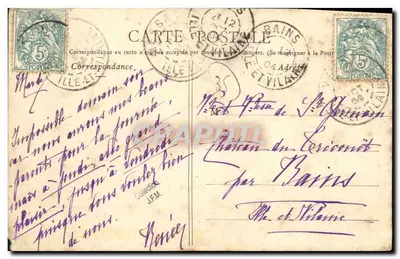 Castelos da Bretanha — Comblesac (Ille-et-Vilaine) — Leibevre, editor, Guer — Verso