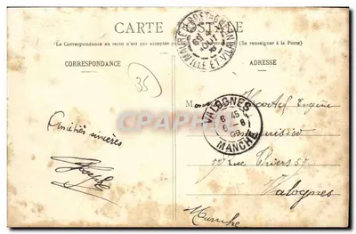 Le Cormier (Bovel, I.-et-V.) — zamek z dachami z płytek i czarnymi okiennicami — Lelièvre, wyd., Guer — Rewers