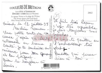 Dinard — Cidade das Flores — Edições d'Art Louannec — Verso