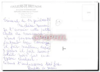 Dinard — Côte d'Émeraude — Kolor Bretanii — Rewers