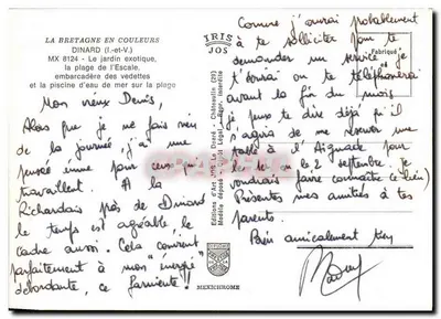 Dinard — widok panoramiczny i plaża — Wydawnictwo Iris Jos — Rewers