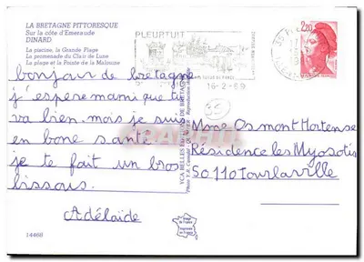 Dinard Côte d'émeraude — Piękna Bretania, wydawca Pleurtuit, nr 14468 — Rewers