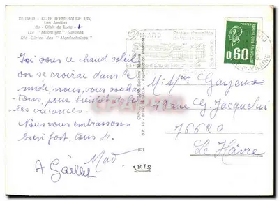Los Jardines del « Clair de Lune » — Dinard — editor IRIS, n° 15 — Reverso