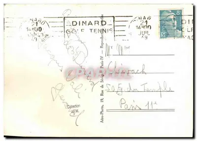 Dinard - A Grande Praia — A.P.3 — Editor Aéro-Photo — Verso