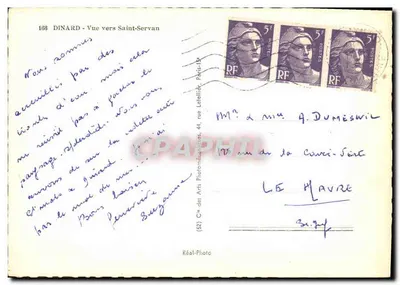 Dinard — Widok ku Saint-Servan — Cie des Arts Photomécaniques, seria 168 — Rewers