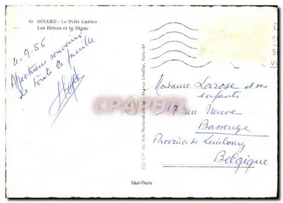 Dinard - Mały Kasyno - Hotele i Przylądek — Cie des Arts Photomécaniques, Paryż — Rewers