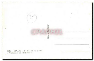 Dinard - Przystań i hotele « Printania » oraz « Bellevue » — Éditions Glatigny, n° 9010 — Rewers