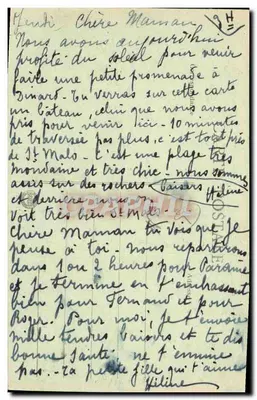 Dinard - Le Bac - Les Vedettes - G.F. - Zbiór T. Guérin, St-Malo — Rewers