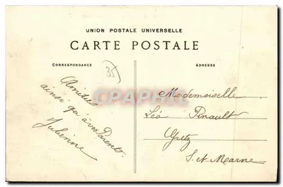 Dinard - Entrada do Parque da Malouine — Costa da Esmeralda, 1902 — Coleção Germán filho mais velho, Saint-Malo — Verso
