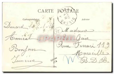 Dinard - Le Terrasses e la Punta del Mulino — Costa d'Emeraude, editore Artaud-Nozais, Nantes, n°15 — Verso