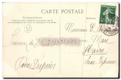 Dinard — Rond-Point de la Malouine — Côte d'Émeraude, wydawca E.D., n° 663 — Rewers