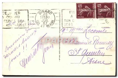 Dinard - La Vicomté - Vista verso Dinard — Editore: C° des Arts Photographiques - Strasbourg-Schlichtheim, n°5 — Verso