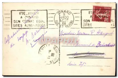 Dinard — Plaża — Stara pocztówka n°112, wydawca Stara pocztówka — Rewers