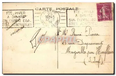 Dinard — Promenada Clair de Lune — Wybrzeże Emeraude, 1915 — Rewers