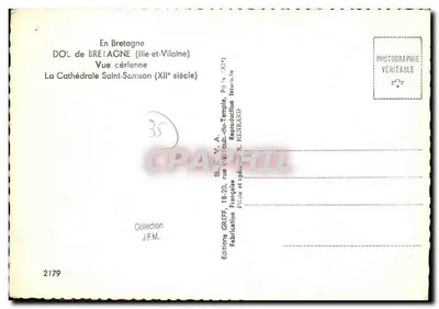 Dol-de-Bretagne — Katedra Świętego Samsona (XII wiek) — Wydawnictwo GREFF — Rewers