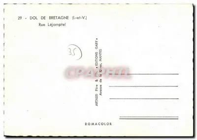 Dol-de-Bretagne — Rue Léjamptel — Éditions Gaby — Rewers