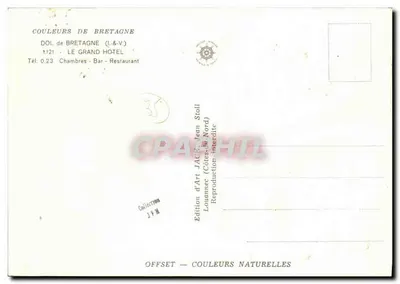 Hotel La Meulse — Bar e Restaurante — Edição de Arte Jean Stoll — Verso