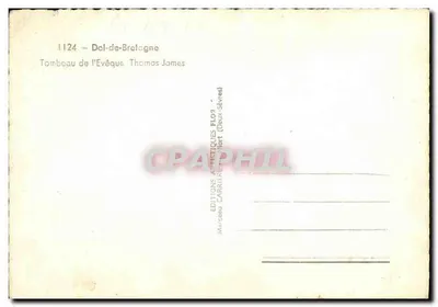 Grób biskupa Thomasa Jamesa — Dol-de-Bretagne — Wydawnictwo Carrère (Deux-Sèvres) — Rewers