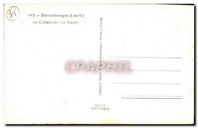 Dol-de-Bretagne — Katedra — Wjazd — Wydawnictwo P. Diot, Dol-de-Bretagne — Rewers