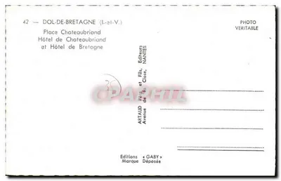 Place Chateaubriand — Hotel Chateaubriand i Hotel Bretagne — Wydawnictwo Gaby — Rewers