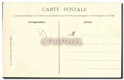 Dol-de-Bretagne — Saída da missa — Costa da Esmeralda, editor H. Le Maillot, n° 780 — Verso