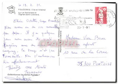 Kerk van Sint Léonard — Fougeres (Ille-et-Vilaine) — Uitgaven Le Doaré — Achterkant