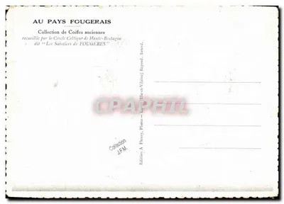Evolução da catiôle — Bonnet à fond — Bonnet à tirands — Afleury — Verso