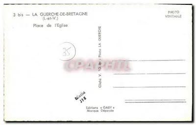 La Guerche-de-Bretagne — Place de l'Église — Éditions Gaby — Verso