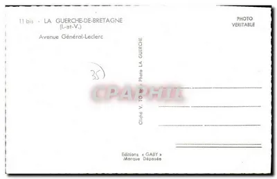 Avenida Geral-Leclerc — La Guerche-de-Bretagne — Edições Gaby — Verso