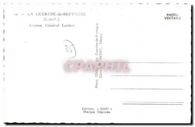 La Guerche-de-Bretagne — Avenida Geral Leclerc — Éditions Gaby — Verso