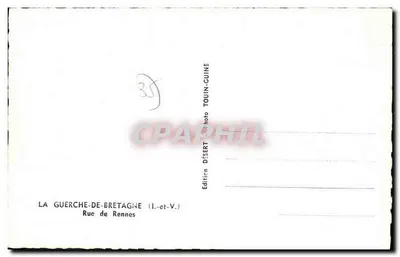 La Guerche-de-Bretagne — Rue de Rennes — Edição Désert — Verso
