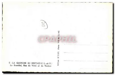 Le Bouridal, rua de Vitré e de Verdun — Edição Désert, Foto Tournin-Cu né — Verso