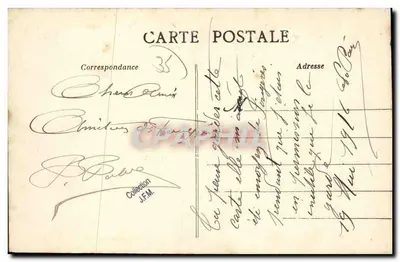 Fougères — Recuerdo 1916 — J. Sorel, editor, Rennes — Reverso